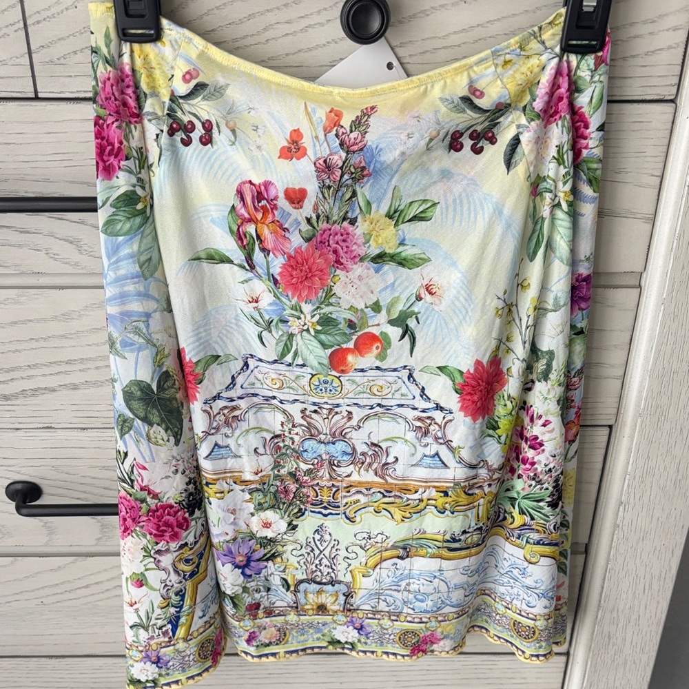 Camilla Multicolor Floral and Baroque Print wrap - Picture 6 of 11